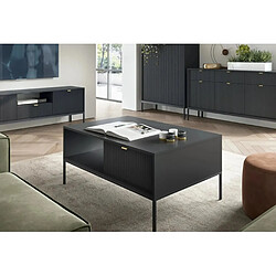 Casanova Table basse pieds en métal - Noir