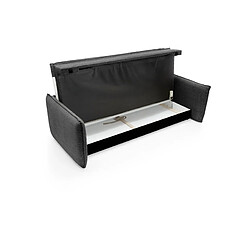 Casanova Canapé droit convertible 3 places Noir pas cher