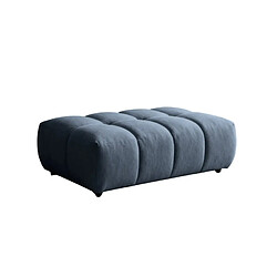Casanova Pouf en tissu bouclette Bleu 120x60x40