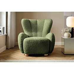 Casanova Fauteuil tissu bouclette Vert
