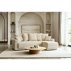 Casanova Canapé d'angle 3 places Beige