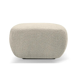 Casanova Pouf en tissu bouclette Beige 75x75x39