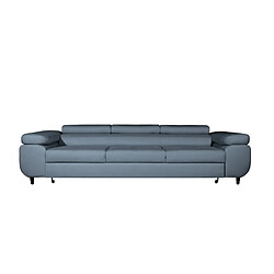Casanova Canapé droit convertible tissu chiné 3 places Bleu