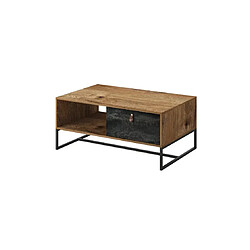 Casanova Table basse 1 tiroir en bois Brun foncé