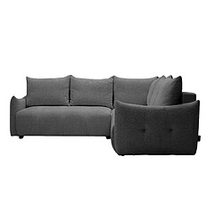 Casanova Canapé panoramique convertible tissu chenille 5 places Gris