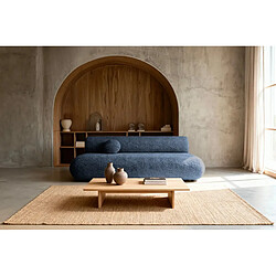 Avis Casanova Canapé droit convertible tissu lisse 2 places Bleu