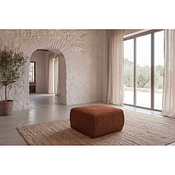Acheter Casanova Pouf en velours côtelé Terracotta 74x74x41