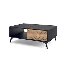 Avis Casanova Table basse 1 tiroir en bois Marron et noir