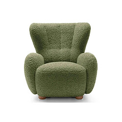 Casanova Fauteuil tissu bouclette - Vert