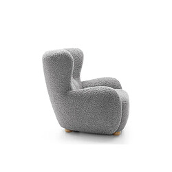 Avis Casanova Fauteuil tissu bouclette Gris clair