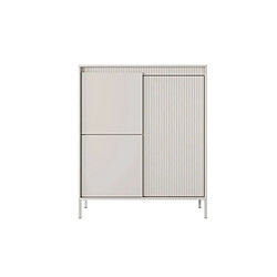 Casanova Commode 2 portes pieds en métal - Beige