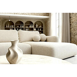 Acheter Casanova Canapé d'angle convertible tissu bouclette 4 places Beige Droit