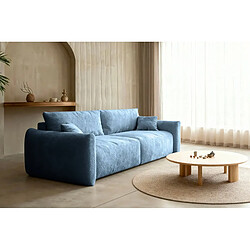 Avis Casanova Canapé convertible tissu bouclette 3 places Bleu