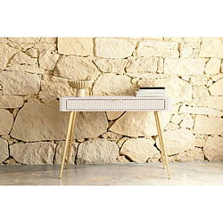 Casanova Bureau 100cm effet rainuré - Beige