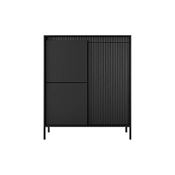 Casanova Commode 2 portes pieds en métal - Noir