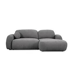 Casanova Canapé d'angle 3 places Gris Foncé - Gauche