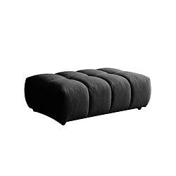 Casanova Pouf en tissu bouclette Noir 120x60x40