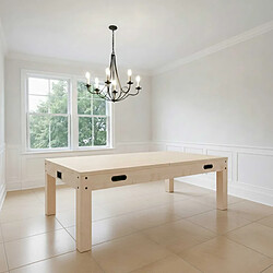Table Multi Jeux 7 en 1 & Table à Manger 2 Bancs de Rangement Gris Billard Anglais Ping Pong Air Hockey Échecs Backgammon Ensemble Soirée Intérieure Divertissement Bureau [Accessoires INCLUS] - Air