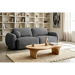 Casanova Canapé droit tissu chiné 2 places Gris Foncé