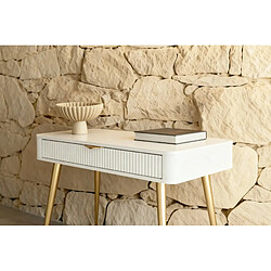 Avis Casanova Bureau 100cm effet rainuré - Blanc