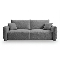 Casanova Canapé convertible tissu bouclette 3 places Gris