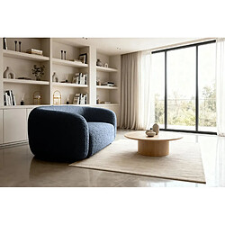 Acheter Casanova Canapé droit tissu bouclette 2 places Bleu