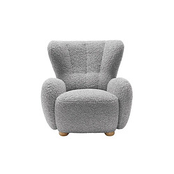 Casanova Fauteuil tissu bouclette Gris clair