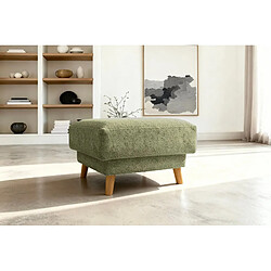 Casanova Pouf en tissu bouclette Vert 77x62x50 pas cher