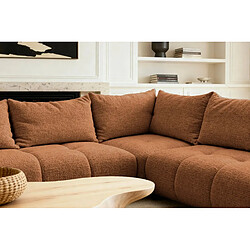 Acheter Casanova Canapé panoramique convertible tissu chenille 5 places Terracotta