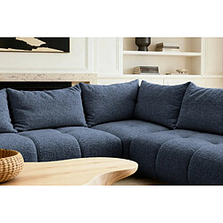 Acheter Casanova Canapé panoramique convertible tissu chenille 5 places Bleu