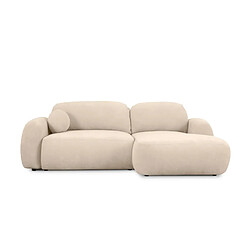 Casanova Canapé d'angle 3 places Beige Gauche