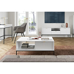 Casanova Table basse pieds en métal - Blanc