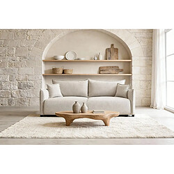 Avis Casanova Canapé droit convertible tissu chiné 3 places Beige
