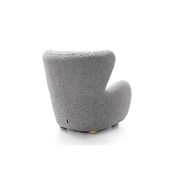 Casanova Fauteuil tissu bouclette Gris clair pas cher