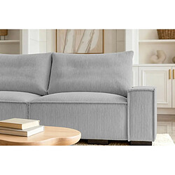 Acheter Casanova Canapé droit convertible velours côtelé 2 places Gris clair