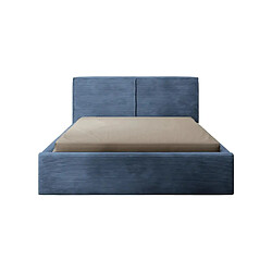 Casanova Lit coffre velours côtelé 180x200cm Bleu