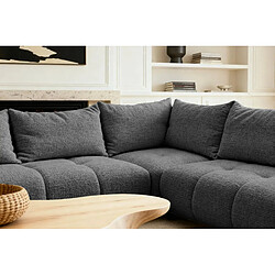 Acheter Casanova Canapé panoramique convertible tissu chenille 5 places Gris
