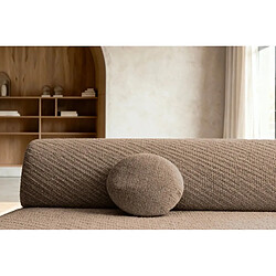 Casanova Canapé droit convertible tissu lisse 2 places Café pas cher