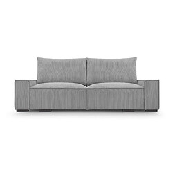 Casanova Canapé droit convertible 2 places - Gris clair