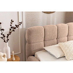 Acheter Casanova Lit coffre tissu bouclette 140x200cm Rose