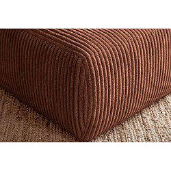 Avis Casanova Pouf en velours côtelé Terracotta 74x74x41