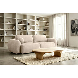 Casanova Canapé droit tissu chiné 2 places Beige pas cher