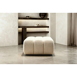 Avis Casanova Pouf en tissu bouclette Beige 75x82x41
