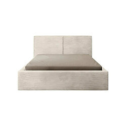Casanova Lit coffre velours côtelé 140x200cm Beige