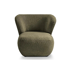 Casanova Fauteuil tissu bouclette - Vert CAPRI - Fauteuil tissu bouclette - Vert