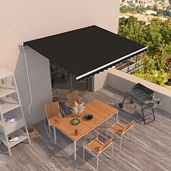 vidaXL Auvent rétractable automatique 450x350 cm Anthracite