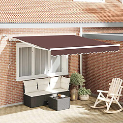 vidaXL Auvent rétractable automatique avec LED marron 300x250 cm