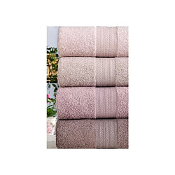 Avis Kein Hersteller Set 4 serviettes à main 50 x 85 cm Poudre 100% coton - 336EPJ1189