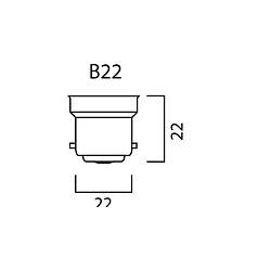 Sylvania MINI-LYNX GLS 0035503 Ampoule CFL 15W B22 2700K Blanc chaud