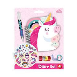 As Compagny ASY1027 64161 Carnet créatif découpé avec washi-tape et stickers - turquoise/rose